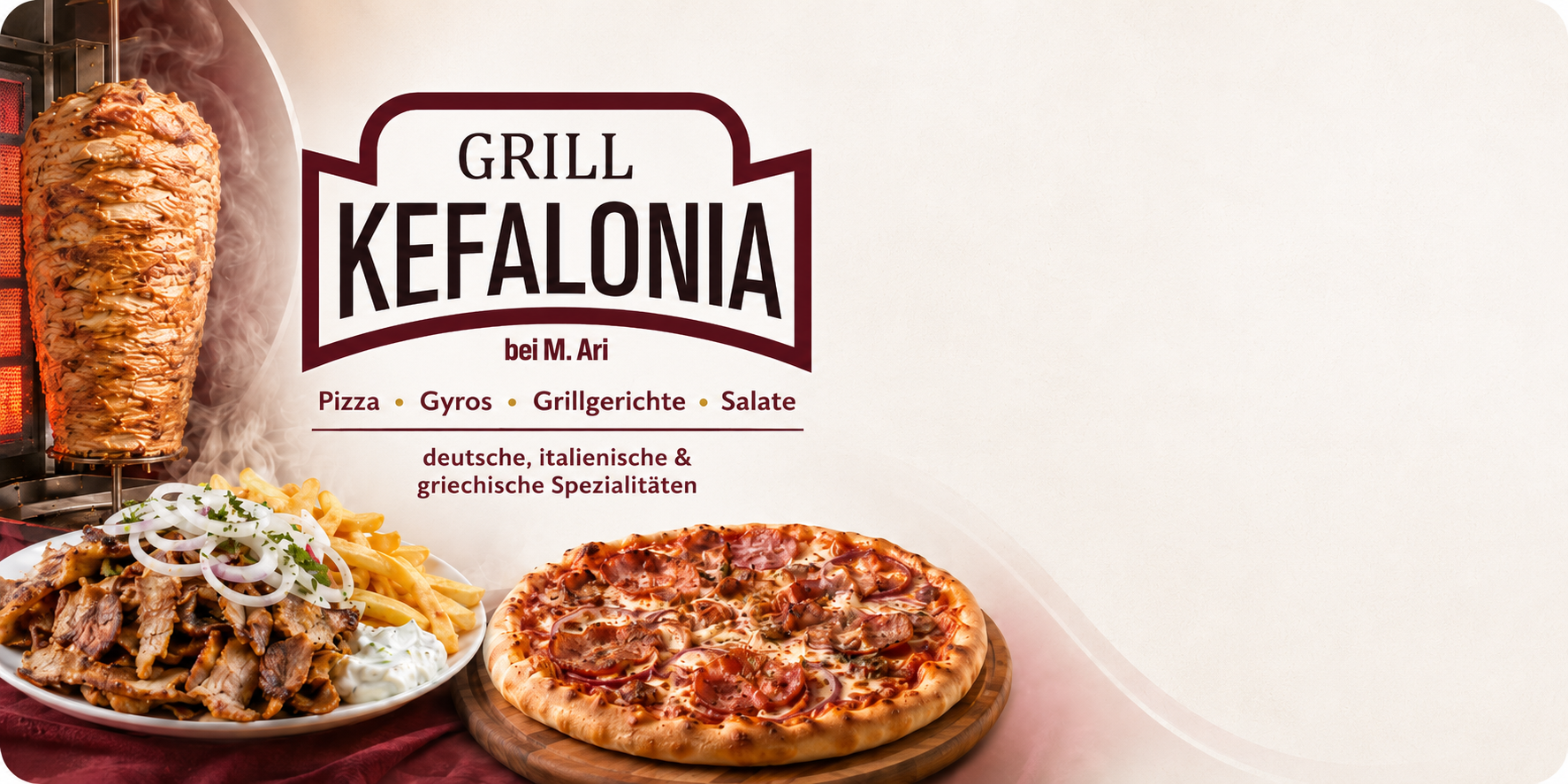 Grill Kefalonia bei M. Ari – Pizza, Gyros, Grillgerichte und Salate