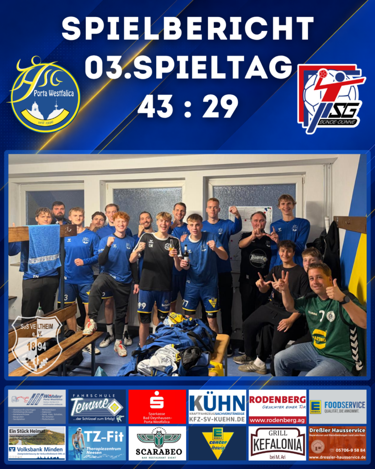 HSG Porta – SG Bünde-Dünne II 43:29 (23:16)