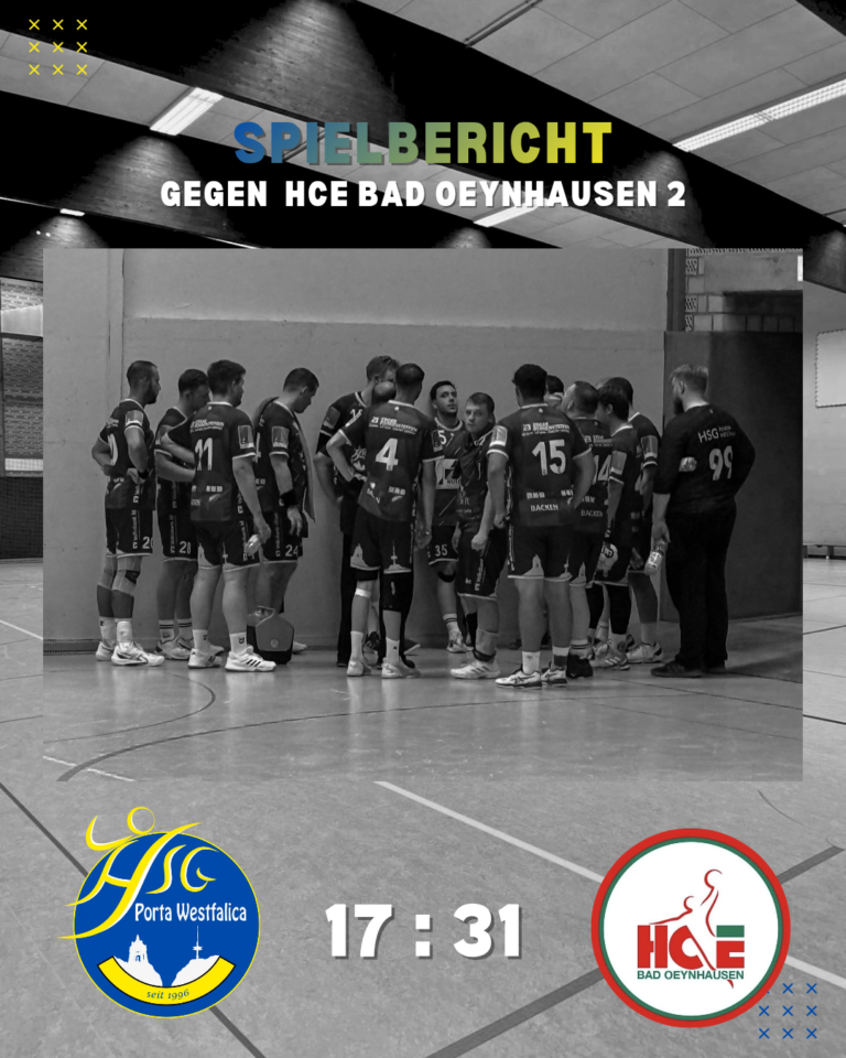 HSG Porta 3 – HCE Bad Oeynhausen 2 17:31 (11:16)